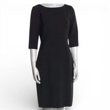 Abito tubino lana nero